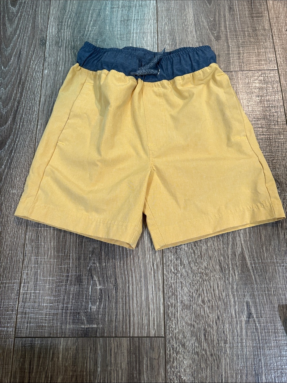 Kids Yellow Shorts with Grey Waistband